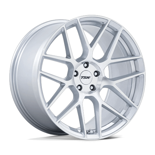 18x10.5 TSW TW002 Lasarthe Gloss Silver Machined Wheel 5x120 (25mm)