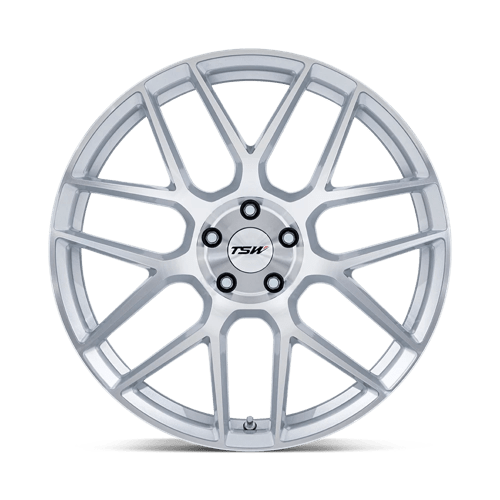 18x10.5 TSW TW002 Lasarthe Gloss Silver Machined Wheel 5x120 (35mm)