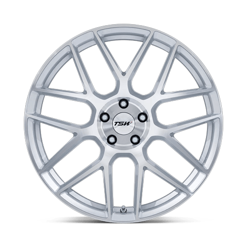 18x10.5 TSW TW002 Lasarthe Gloss Silver Machined Wheel 5x112 (35mm)