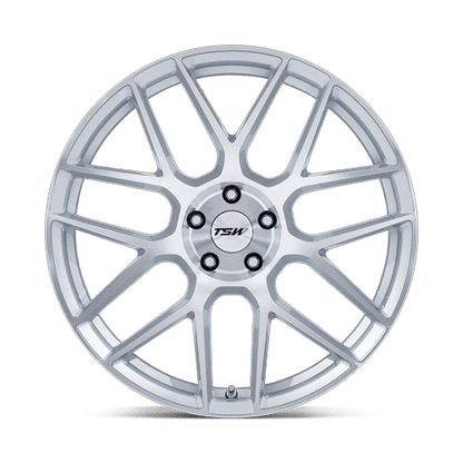 18x10.5 TSW TW002 Lasarthe Gloss Silver Machined Wheel 5x112 (35mm)