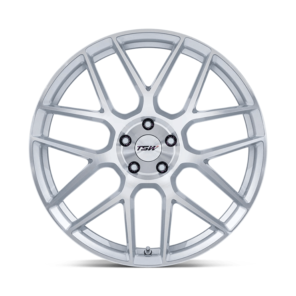 22x10.5 TSW TW002 Lasarthe Gloss Silver Machined Wheel 5x120 (38mm)