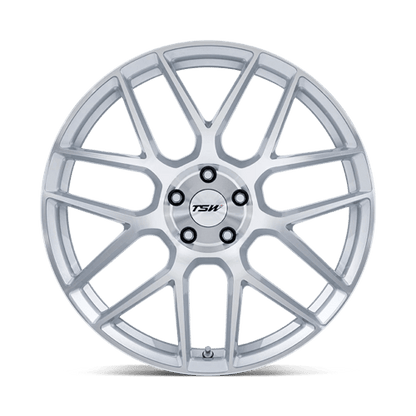 17x8 TSW TW002 Lasarthe Gloss Silver Machined Wheel 5x120 (35mm)