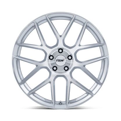 18x10.5 TSW TW002 Lasarthe Gloss Silver Machined Wheel 5x112 (35mm)