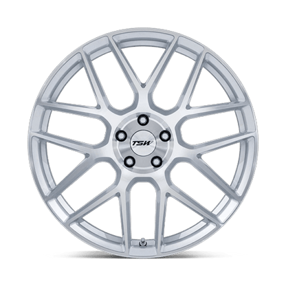 18x10.5 TSW TW002 Lasarthe Gloss Silver Machined Wheel 5x120 (25mm)