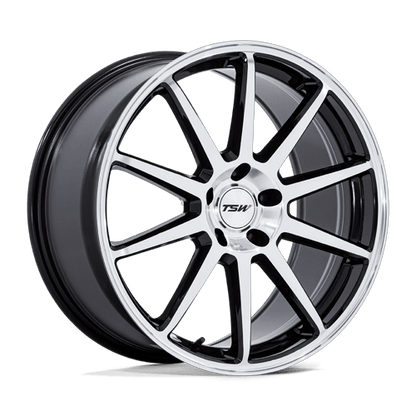 19x10.5 TSW TW004 Canard Gloss Black W/ Machined Face Wheel 5x4.5 (43mm)