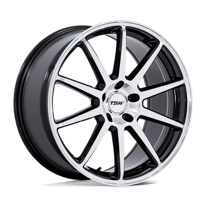 19x10.5 TSW TW004 Canard Gloss Black W/ Machined Face Wheel 5x4.5 (43mm)