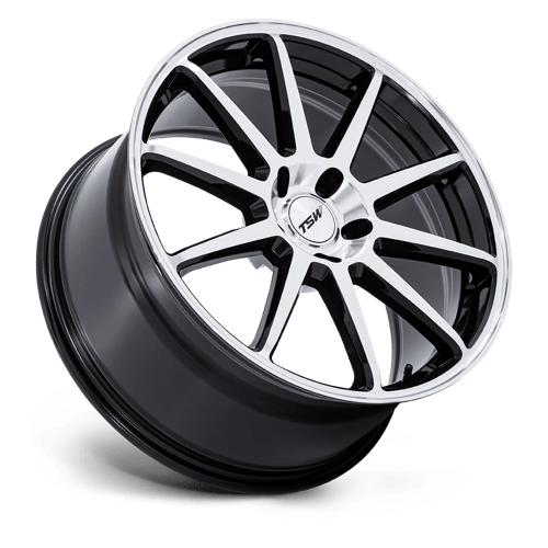 19x10.5 TSW TW004 Canard Gloss Black W/ Machined Face Wheel 5x4.5 (43mm)