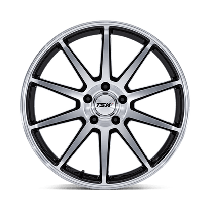 19x10.5 TSW TW004 Canard Gloss Black W/ Machined Face Wheel 5x4.5 (43mm)