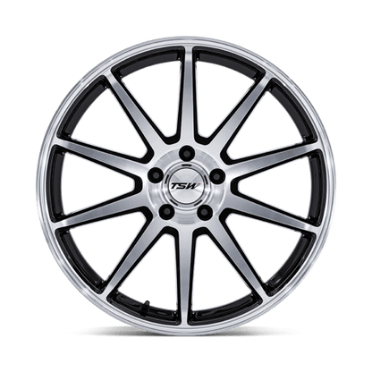 19x10.5 TSW TW004 Canard Gloss Black W/ Machined Face Wheel 5x4.5 (43mm)