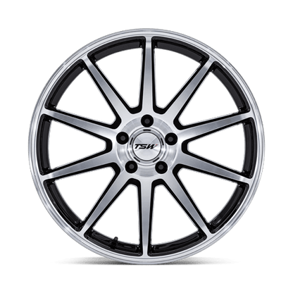 19x10.5 TSW TW004 Canard Gloss Black W/ Machined Face Wheel 5x4.5 (43mm)