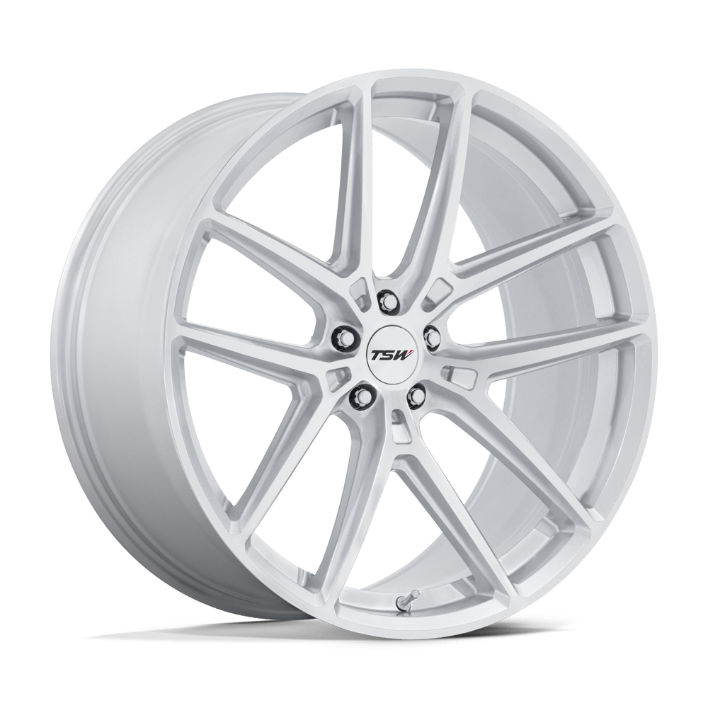 22x10.5 TSW TW006 Imola Gloss Silver Machined Wheel 5x120 (38mm)
