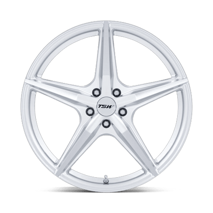 18x10.5 TSW TW007 Esprit Hyper Silver Machined Wheel 5x120 (25mm)