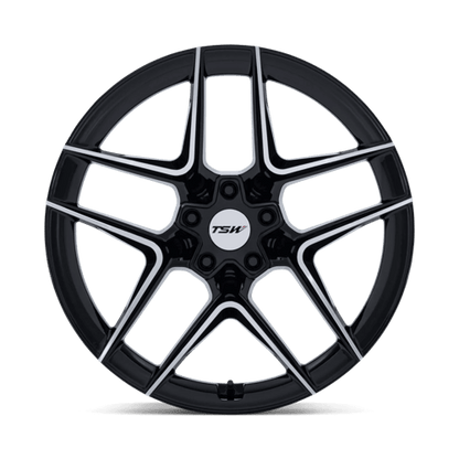 19x10.5 TSW TW008 Slipstream Gloss Black W/ Machined Face Wheel 5x120 (35mm)