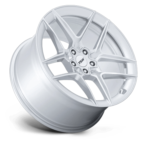 20x9 TSW TW008 Slipstream Gloss Silver W/ Machined Face Wheel 5x120 (27mm)
