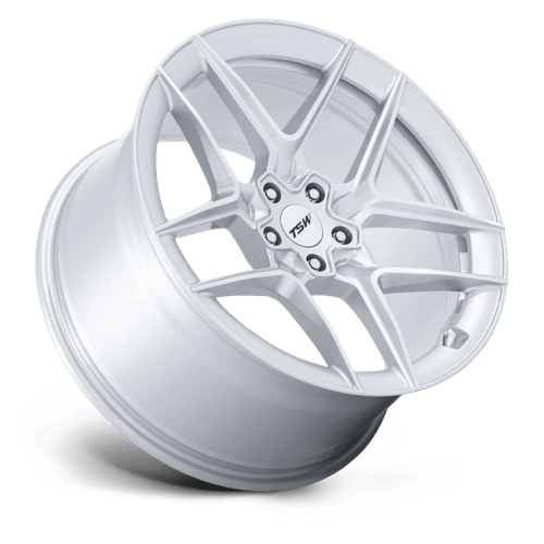 20x10.5 TSW TW008 Slipstream Gloss Silver W/ Machined Face Wheel 5x4.5 (38mm)