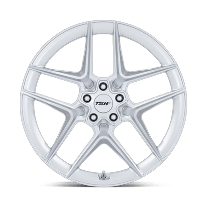 20x10.5 TSW TW008 Slipstream Gloss Silver W/ Machined Face Wheel 5x120 (38mm)