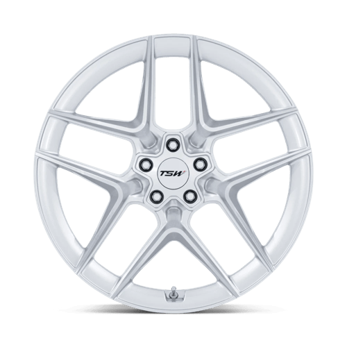 20x10.5 TSW TW008 Slipstream Gloss Silver W/ Machined Face Wheel 5x4.5 (38mm)