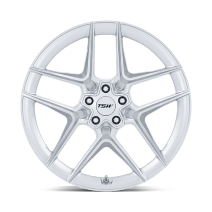 20x10.5 TSW TW008 Slipstream Gloss Silver W/ Machined Face Wheel 5x4.5 (38mm)