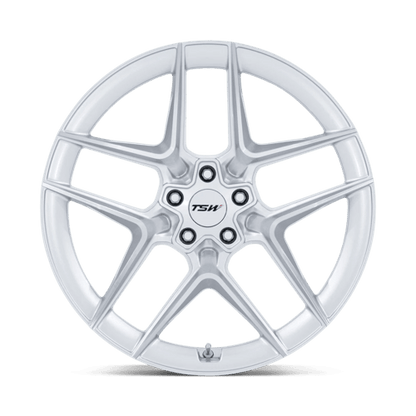 20x10.5 TSW TW008 Slipstream Gloss Silver W/ Machined Face Wheel 5x120 (38mm)