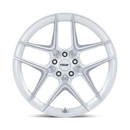 20x10.5 TSW TW008 Slipstream Glossy Silver W/ Machined Face Wheel 5x112 (38mm)