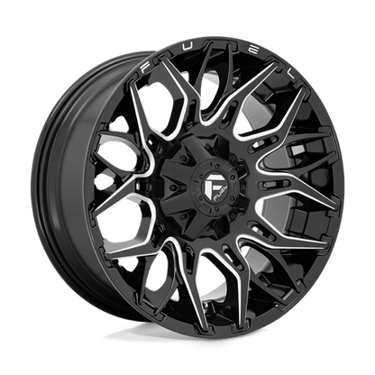 20x9 Fuel Off-Road D769 Twitch GlossY Black Milled Wheel 6x4.5/6x5.5 (1mm)
