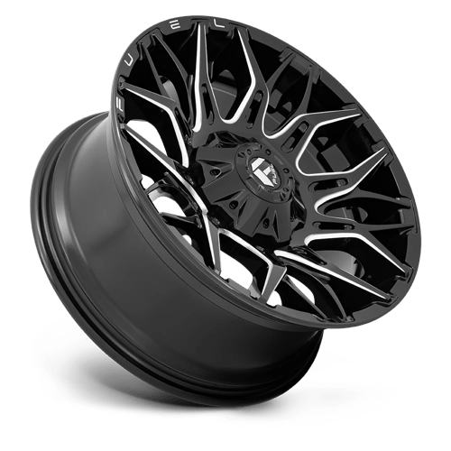 20x9 Fuel Off-Road D769 Twitch GlossY Black Milled Wheel 6x4.5/6x5.5 (1mm)
