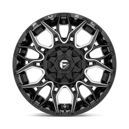 20x9 Fuel Off-Road D769 Twitch GlossY Black Milled Wheel 6x4.5/6x5.5 (1mm)