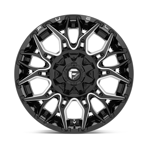20x9 Fuel Off-Road D769 Twitch GlossY Black Milled Wheel 6x4.5/6x5.5 (1mm)