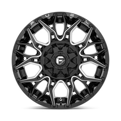 20x9 Fuel Off-Road D769 Twitch GlossY Black Milled Wheel 6x4.5/6x5.5 (1mm)