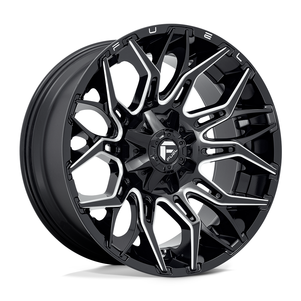22x10 Fuel D769 TWITCH Glossy Black Milled Wheel 8x170 (-18mm)