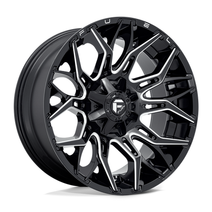 22x10 Fuel D769 TWITCH Glossy Black Milled Wheel 8x170 (-18mm)