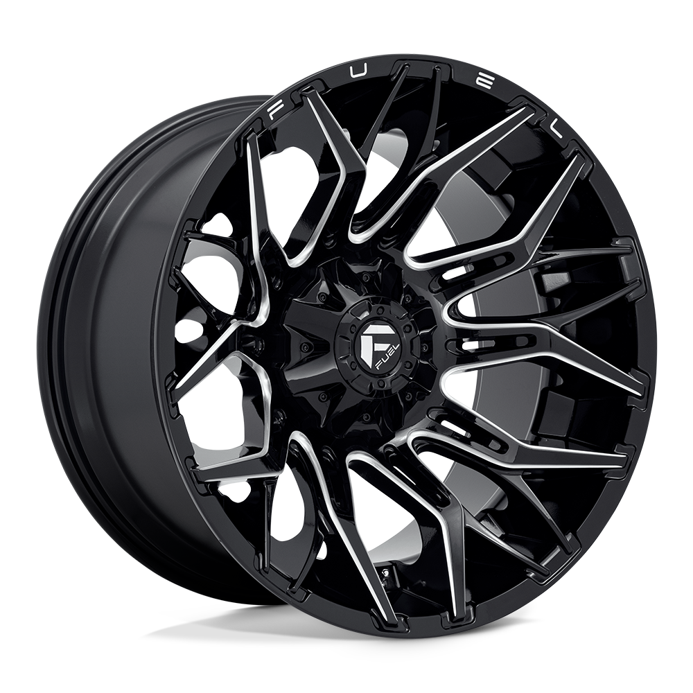 22x12 Fuel D769 TWITCH Glossy Black Milled Wheel 8x180 (-44mm)