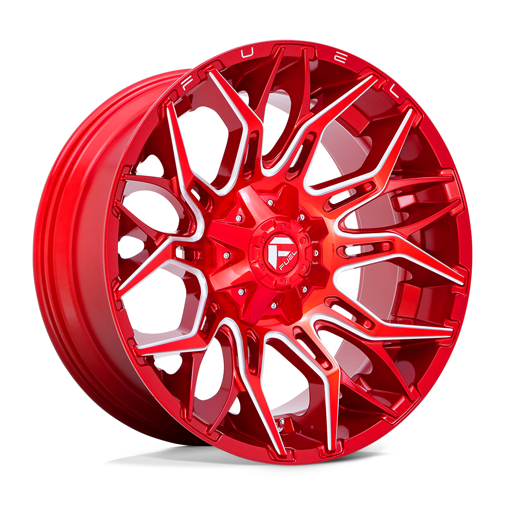 22x10 Fuel D771 TWITCH Candy Red Milled Wheel 8x6.5 (-18mm)
