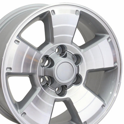 17x7.5 OE Wheels TY09 Silver Machined Wheel 6x5.5 (30mm)