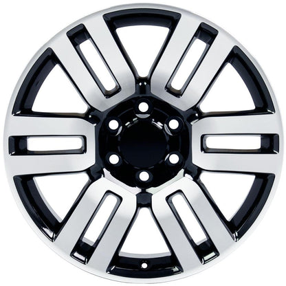 20x7 OE Wheels TY10 Black Machined Wheel 6x5.5 (15mm)