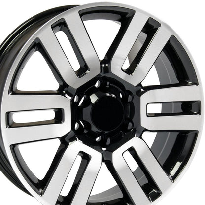 20x7 OE Wheels TY10 Black Machined Wheel 6x5.5 (15mm)