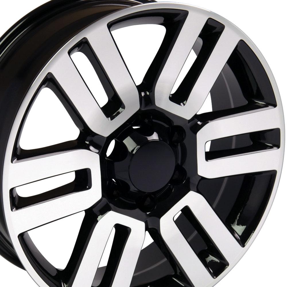 20x7 OE Wheels TY10 Black Machined Wheel 6x5.5 (15mm)