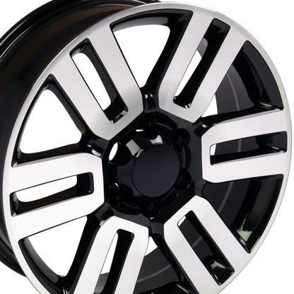 20x7 OE Wheels TY10 Black Machined Wheel 6x5.5 (15mm)