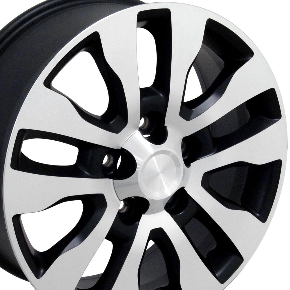 20x8 OE Wheels TY11 Satin Black Machined Wheel 5x150 (60mm)