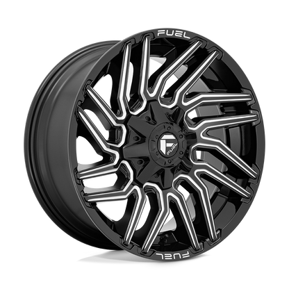 22x10 Fuel D773 TYPHOON Gloss Black Milled Wheel 5x4.5/5x5 (-18mm)