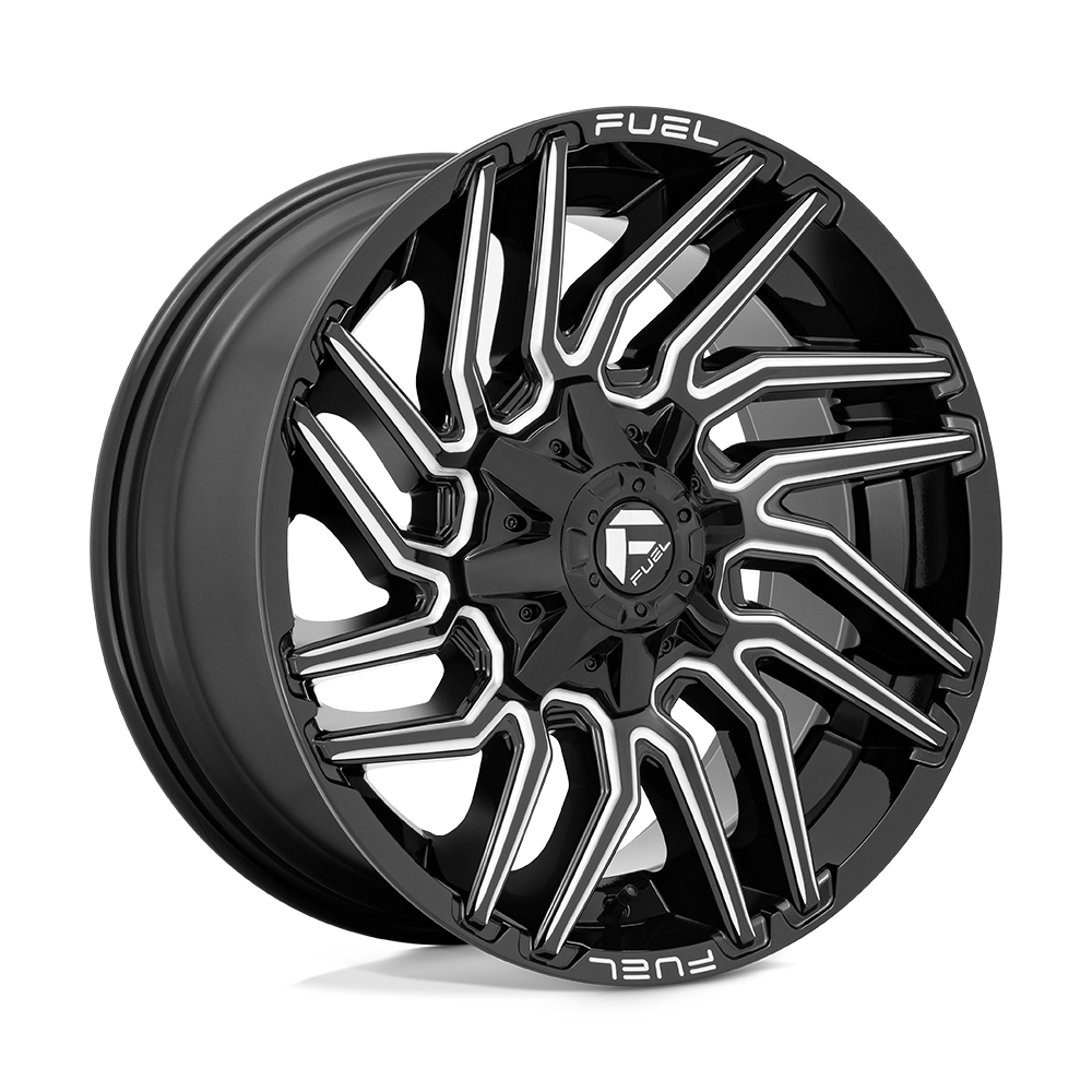 22x12 Fuel D773 Typhoon Gloss Black Milled Wheel 6x135/6x5.5 (-44mm)
