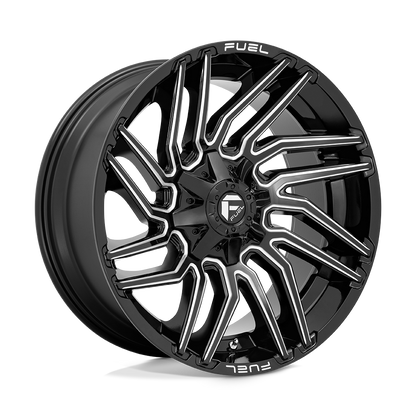 22x10 Fuel D773 TYPHOON Gloss Black Milled Wheel 8x180 (-18mm)