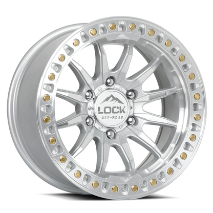 17x8.5 Lock Off-Road Trail Machine With Clear Coat Wheel 6x5.5 (25mm)