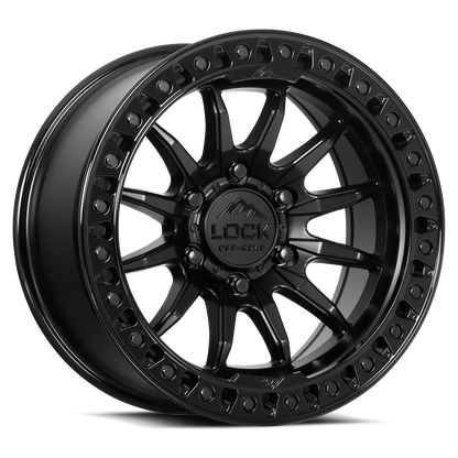 20x10 Lock Off-Road Trail Matte Black With Gloss Black Ring Wheel 8x180 (-18mm)