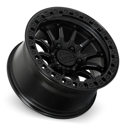 17x8.5 Lock Off-Road Trail Matte Black With Gloss Black Ring Wheel 6x5.5 (25mm)