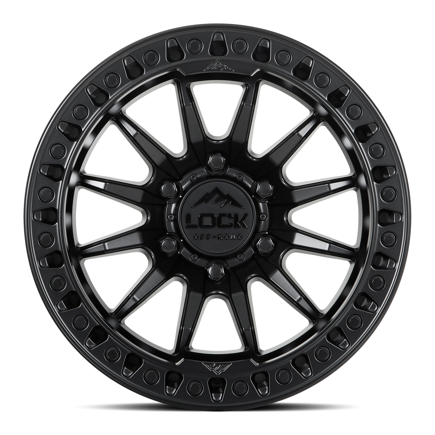 20x9 Lock Off-Road Trail Matte Black With Matte Black Ring Wheel 8x180 (1mm)