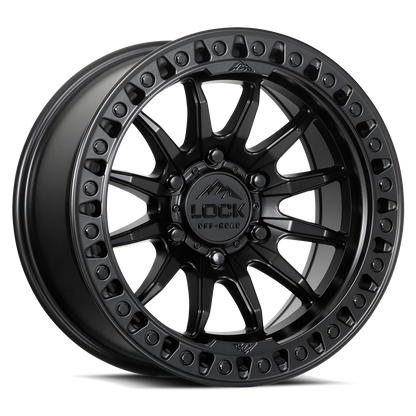 20x9 Lock Off-Road Trail Matte Black With Matte Black Ring Wheel 8x180 (1mm)