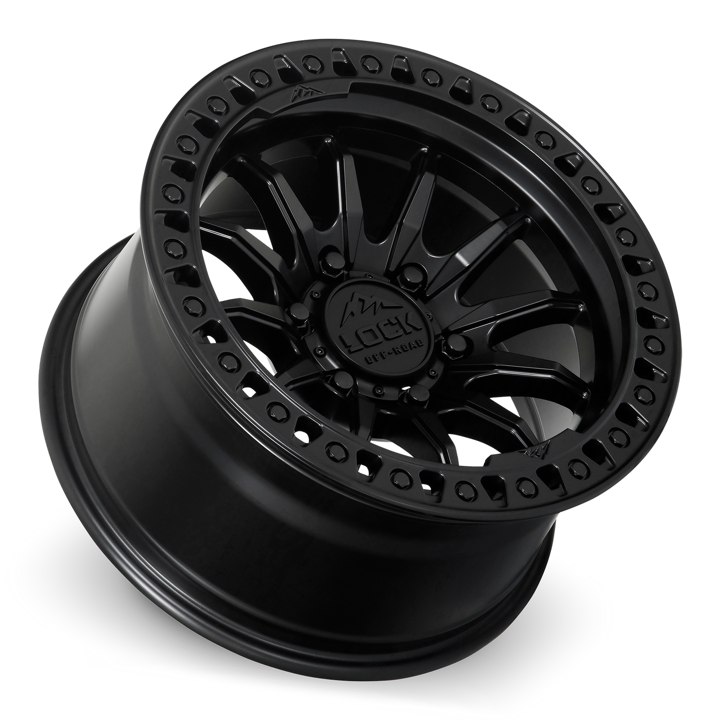 20x9 Lock Off-Road Trail Matte Black With Matte Black Ring Wheel 8x180 (1mm)