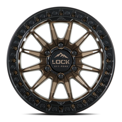 20x10 Lock Off-Road Trail Matte Bronze With Matte Black Ring Wheel 6x135 (-18mm)