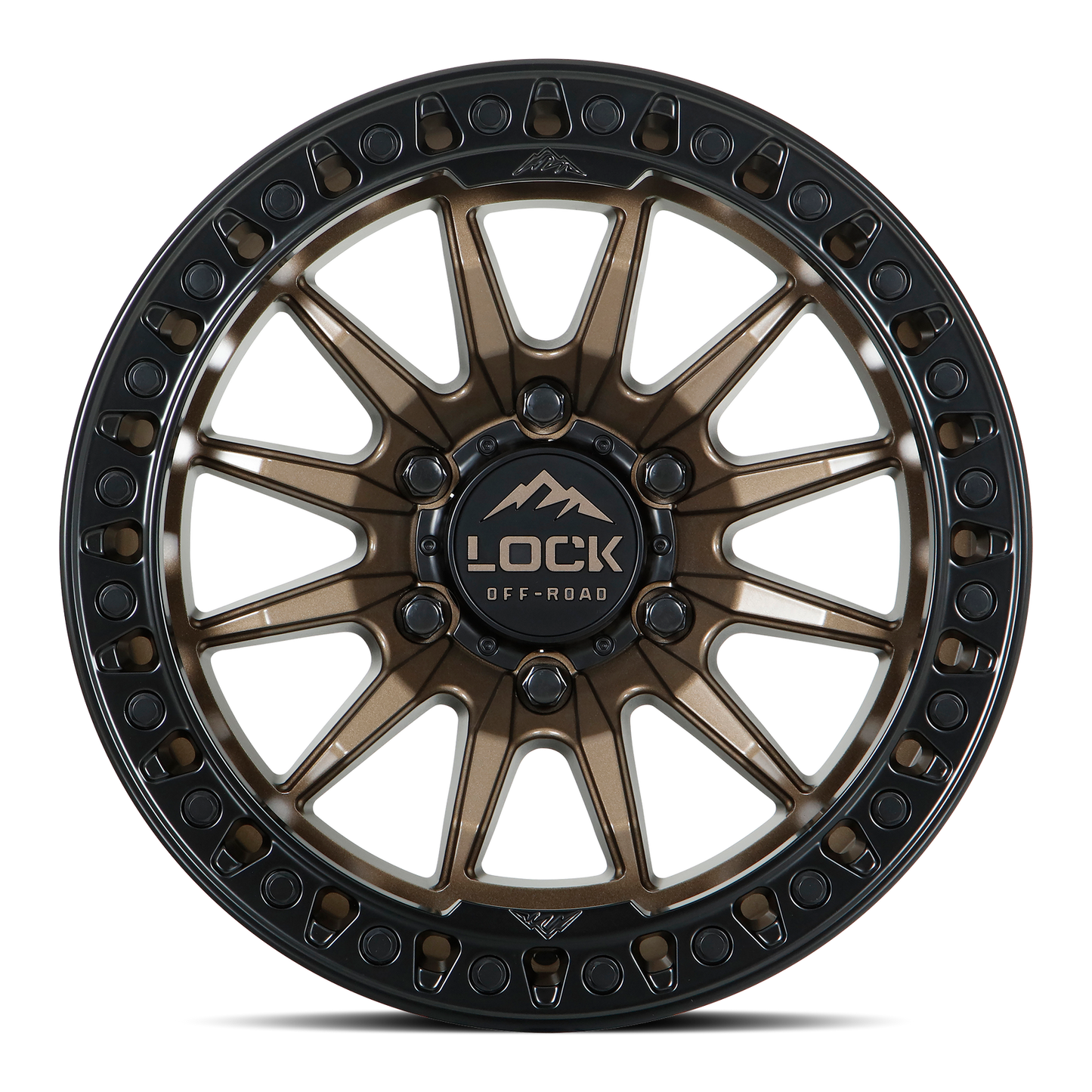 20x9 Lock Off-Road Trail Matte Bronze With Matte Black Ring Wheel 6x5.5 (1mm)